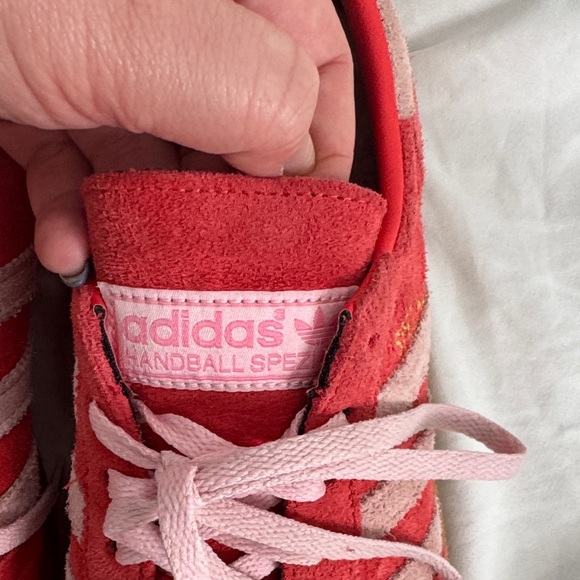Adidas Handball Spezial Red and Pink Suede Sneakers - Picture 2 of 8